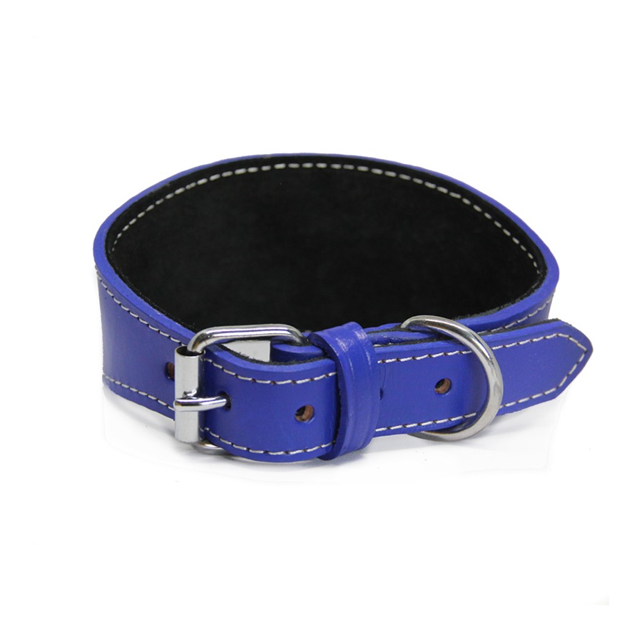 blue1 Leather collar - blue - Image 1