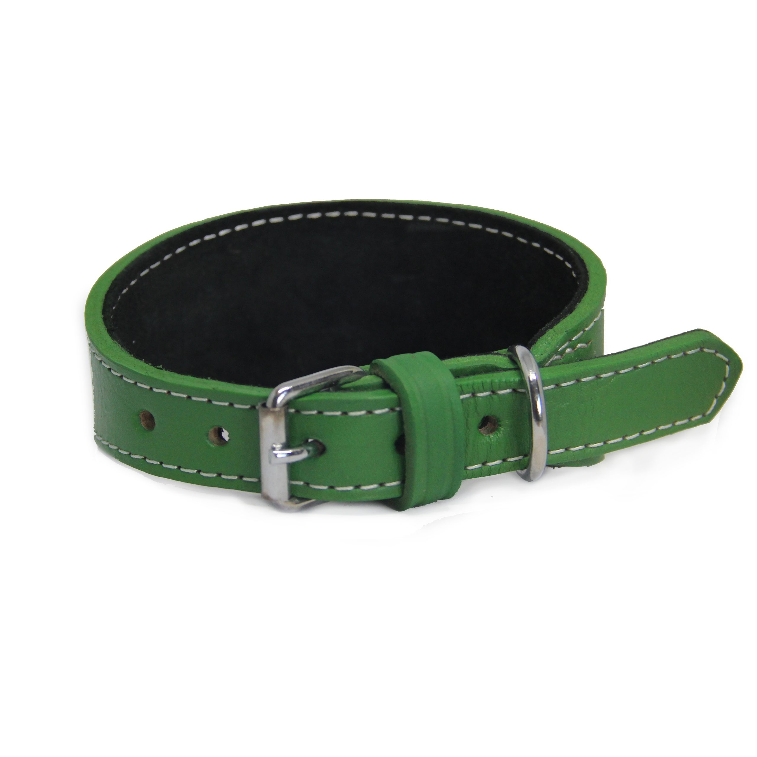 green1 Leather collar - green - Image 1
