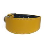 Leather collar - yellow - Image 2